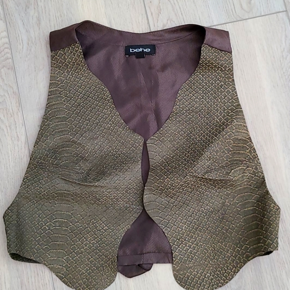 Bebe Leather Vest